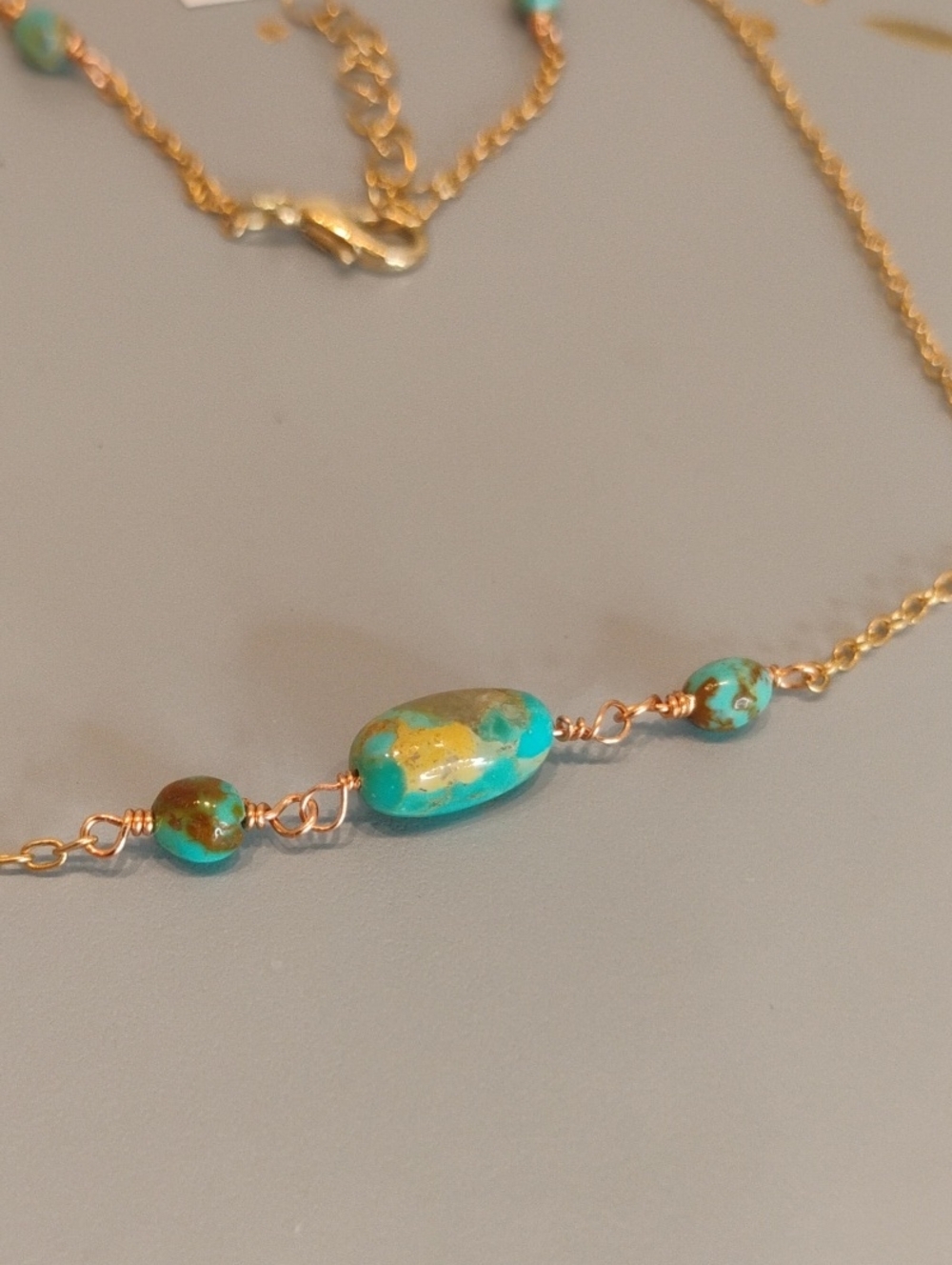 Top Grade Kingman Turquoise Necklace - Picture 4 of 11